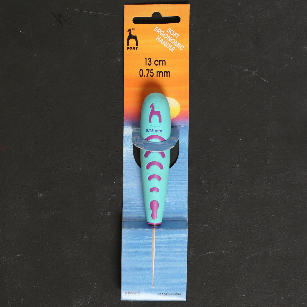 Pony No:17 0.75 mm 13 cm Çelik Uçlu Ergonomik Saplı Dantel Tığ - 59602